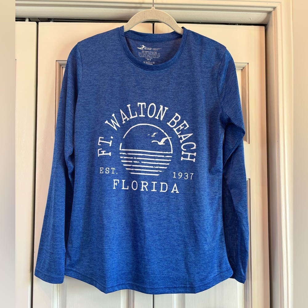 NWT Ft. Walton Beach long sleeve Alvin’s Island performance shirt, SPF 30, S